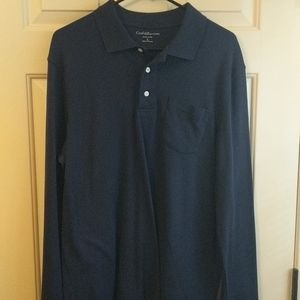 Croft & Barrow Navy Blue Long Sleeve Polo